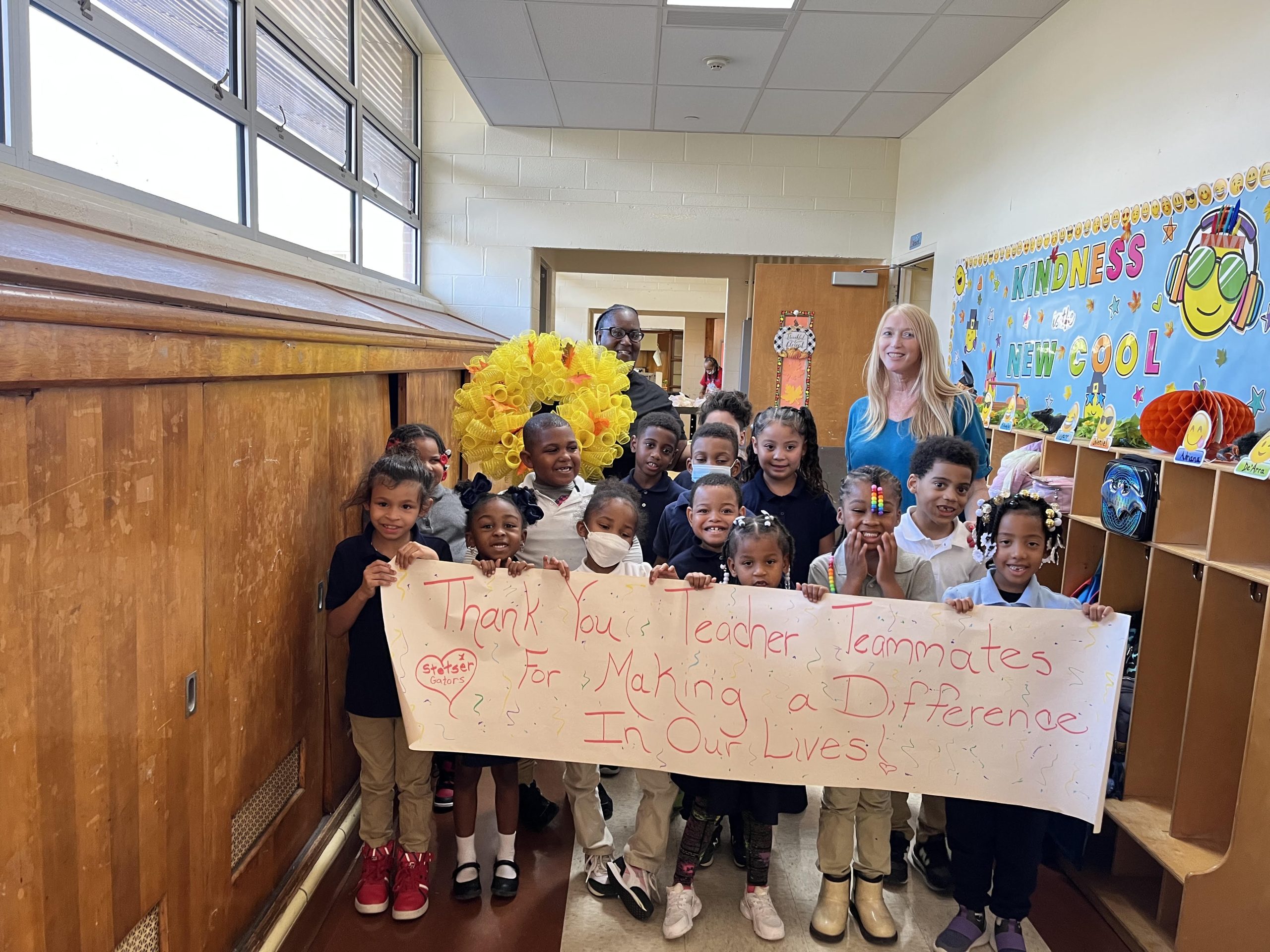 Ruiz and Students with TY banner 2023